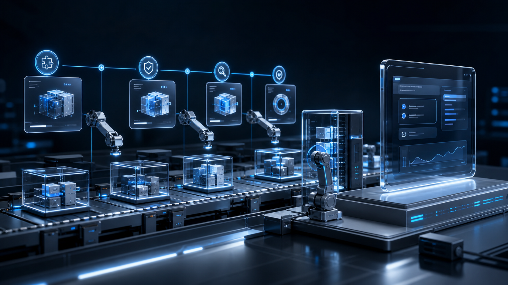 Software modules moving through an automated build and testing process