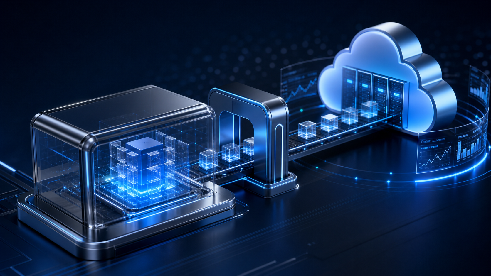 Application passing through a controlled deployment gateway into the cloud