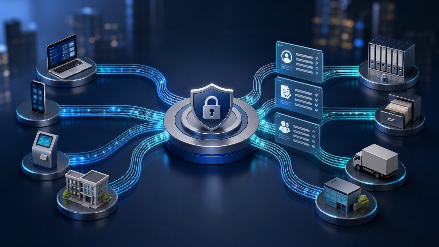 Secure digital service channels connected to public-service workflows